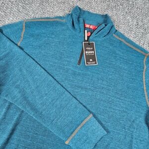 Agave Authentic West Coast Luxury Seaport 1/4 Zip Pullover Top Mens XL